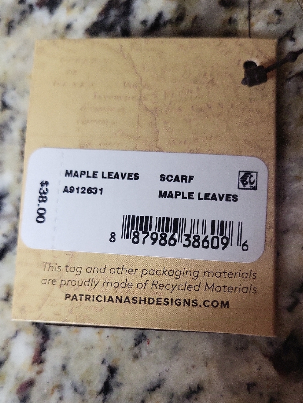 Patricia Nash Maple Leaves Scarf - Picture 4 of 5